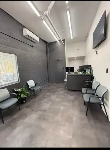 Liberty Auto Repair customer waiting room at the Cook Road shop in Houston